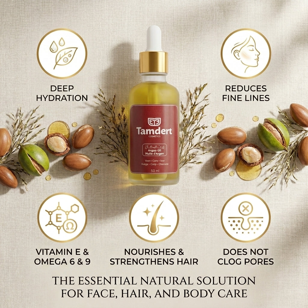 100% Pure Moroccan Argan Oil - Cold-Pressed